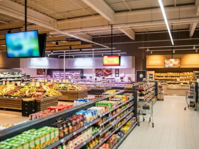 Supermercado com telas SpotCast